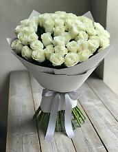 Букет 35 Белых роз в Яковлевка Приморского края