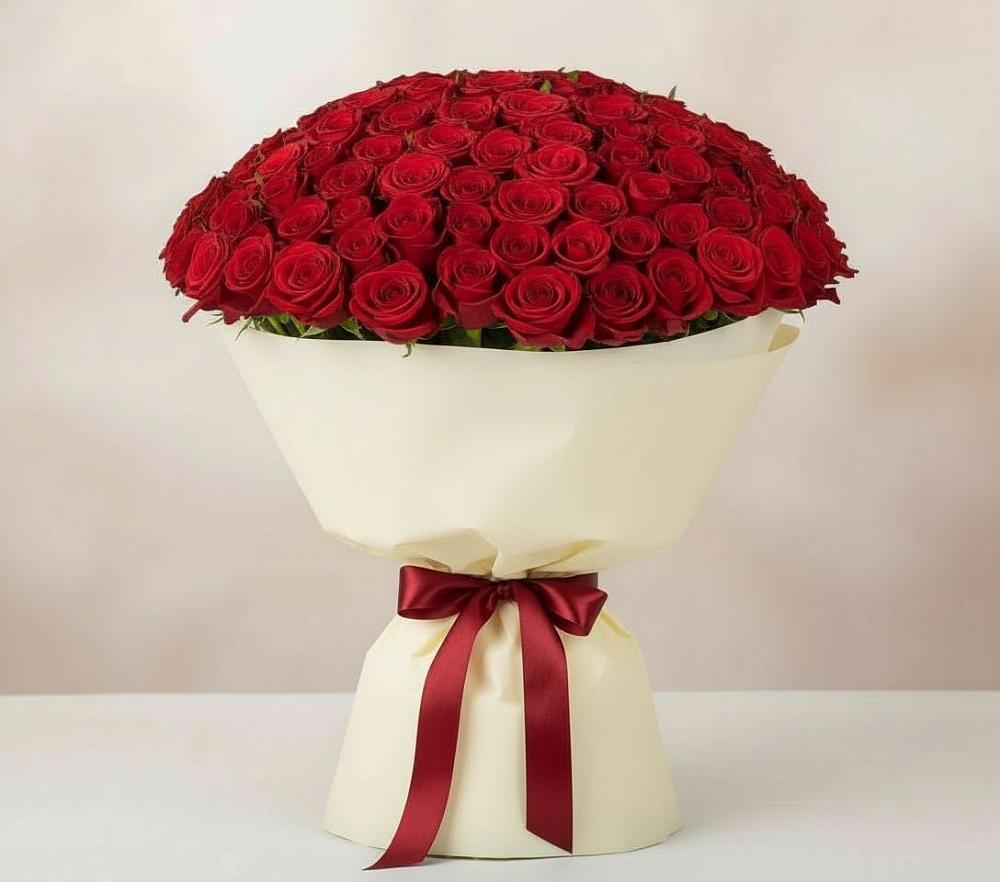 Букет 101 Красная роза Милано в Яковлевка Приморского края