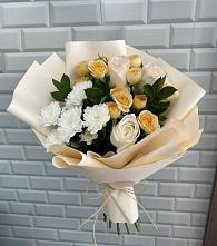 Букет цветов из:  Розы и Хризантемы в Яковлевка Приморского края