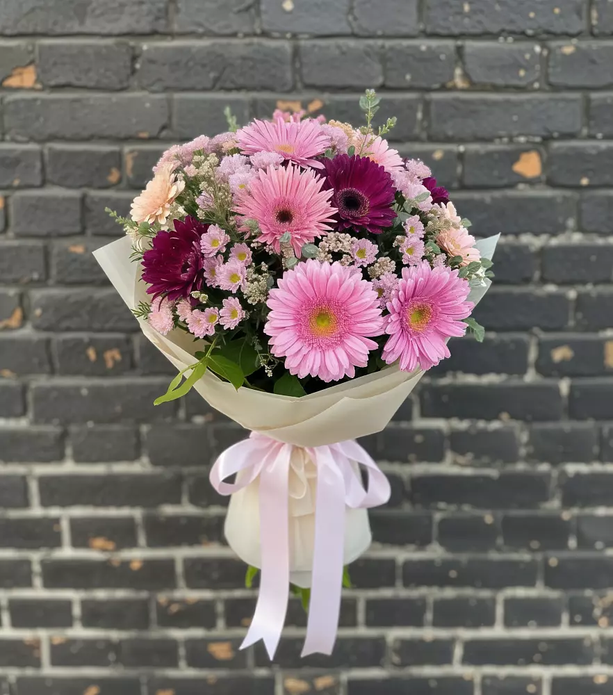 Букет цветов из: Герберы и Хризантемы в Яковлевка Приморского края