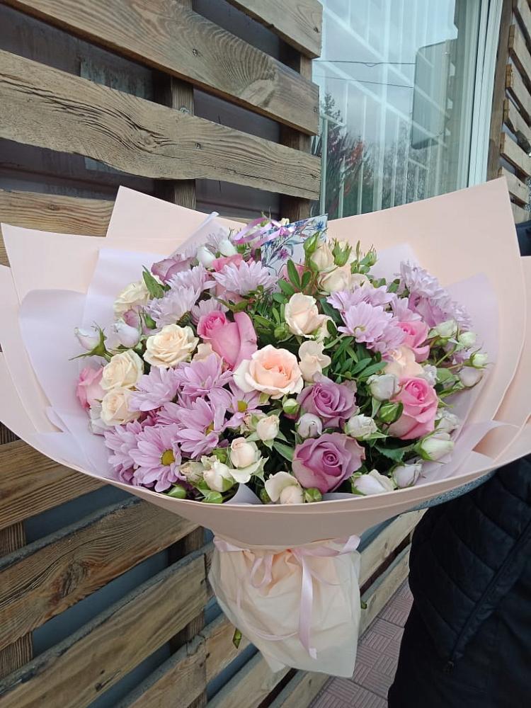 Букет цветов из: Розы и Хризантемы в Яковлевка Приморского края