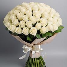 Букет 101 беля роза Белоснежка в Яковлевка Приморского края