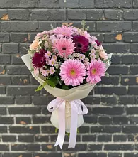 Букет цветов из:  Герберы и Хризантемы в Яковлевка Приморского края