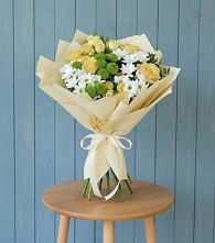 Букет цветов из:  Хризантемы и Розы в Яковлевка Приморского края