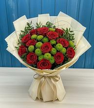 Букет цветов из:  Розы и Хризантемы в Яковлевка Приморского края