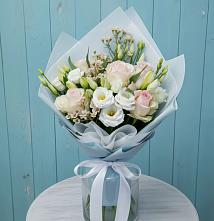 Букет цветов из:  Розы и Лизиантусы в Яковлевка Приморского края