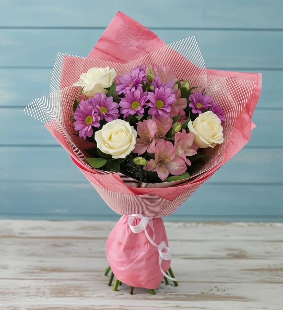 Букет цветов из: Герберы в Яковлевка Приморского края