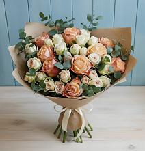 Букет цветов из:  Альстромерии и Розы в Яковлевка Приморского края