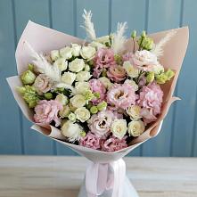 Букет цветов из:  Альстромерии и Розы в Яковлевка Приморского края